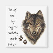 Wolf Code Quote, Wolves Animal Magnet (Vorne)