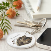 Wolf Code Quote, Wolves Animal Schlüsselanhänger (Vorderseite rechts)