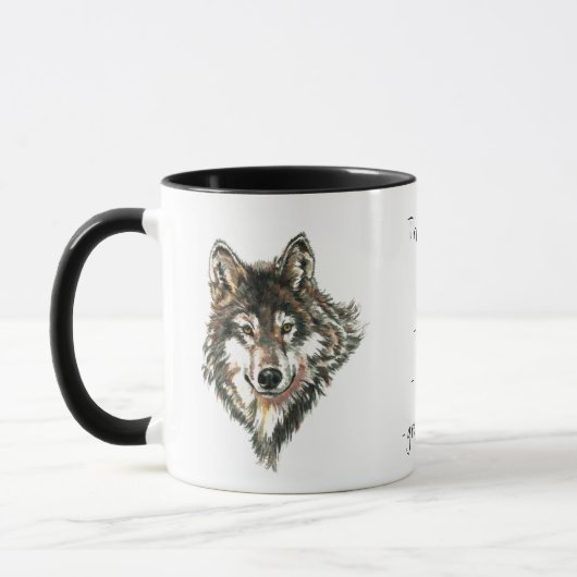 Wolf Code Quote, Wolves Animal Tasse (Links)