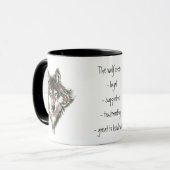 Wolf Code Quote, Wolves Animal Tasse (Vorderseite Links)