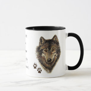 Wolf Code Quote, Wolves Animal Tasse