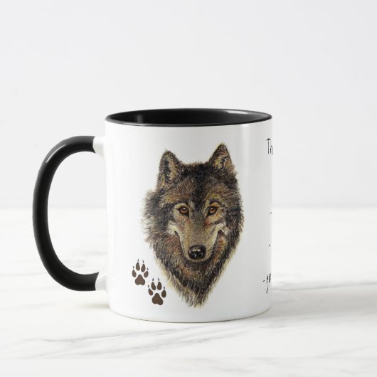 Wolf Code Quote, Wolves Animal Tasse (Links)
