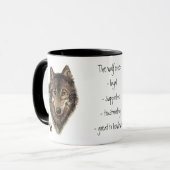 Wolf Code Quote, Wolves Animal Tasse (Vorderseite Links)