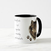 Wolf Code Quote, Wolves Animal Tasse (VorderseiteRechts)