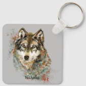 Wolf-Code-Zitat, Wolfen-Individuelle Name Schlüsselanhänger (Rückseite)