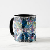 Wolf Coffee Mug - Retro Wolf Polygon Tasse (Vorderseite Links)