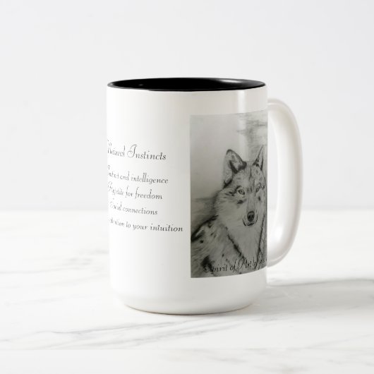 Wolf Coffee Tasse (VorderseiteRechts)
