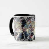 Wolf Coffee Tasse - Retro Wolf Polygon (Vorderseite Links)