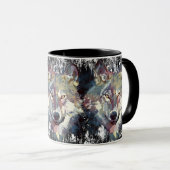 Wolf Coffee Tasse - Retro Wolf Polygon (VorderseiteRechts)