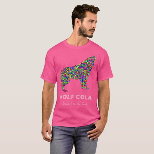 Wolf Cola Cola Colorful Slogan T-Shirt (Vorne ganz)