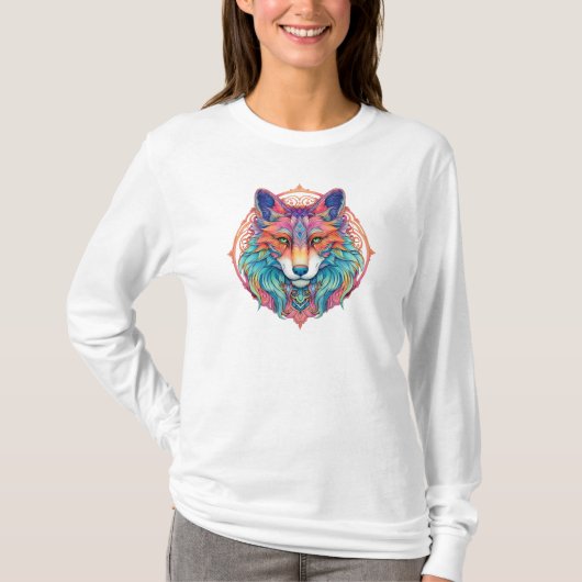 Wolf Colorful T-Shirt (Vorderseite)