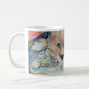 Wolf Cougar Sea Mountain Collage Maureen Girard Kaffeetasse