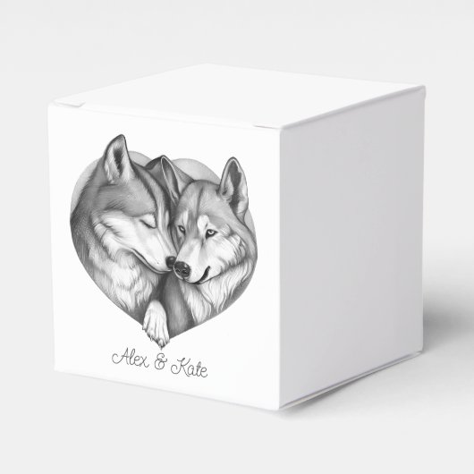 Wolf Couple Geschenkschachtel (Vorderseite)