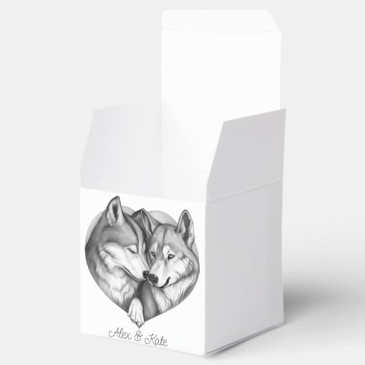 Wolf Couple Geschenkschachtel (Geöffnet)