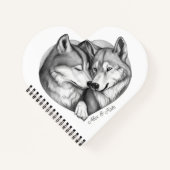 Wolf Couple Notizblock (Vorderseite)