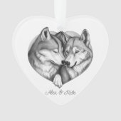 Wolf Couple Ornament (Vorderseite)