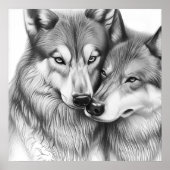 Wolf Couple Poster (Vorne)