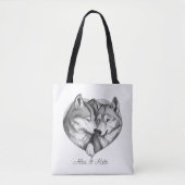 Wolf Couple Tasche (Vorderseite)