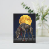 Wolf Cravat gothischer Surrealismus Postkarte (Stehend Vorderseite)