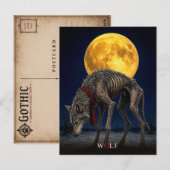 Wolf Cravat gothischer Surrealismus Postkarte (Vorne/Hinten)