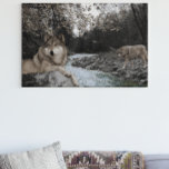 Wolf Creek Brook Forest Landscape Poster Künstlicher Leinwanddruck<br><div class="desc">Dieses Design kann durch Auswahl der Option Design bearbeiten personalisiert werden. Sie können auch auf andere Gegenstände übertragen. Kontaktieren Sie mich unter colorflowcreations@gmail.com oder nutzen Sie die Chat-Option oben auf der Seite, wenn Sie dieses Design auf einem anderen Produkt haben möchten oder Hilfe benötigen. Sehen Sie mehr von meinen Designs...</div>