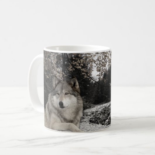 Wolf Creek Brook Waldlandschaft Kaffeetasse (Vorderseite Links)
