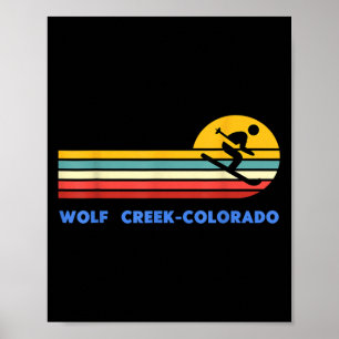 Wolf Creek Colorado Skifahren Skifahrer Ski Retro  Poster