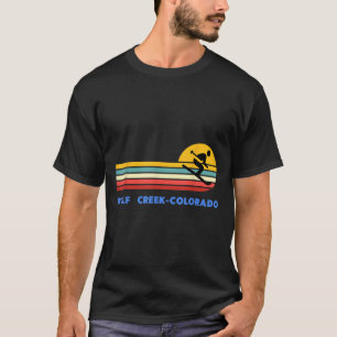 Wolf Creek Colorado Skifahren Skifahrer Ski Retro  T-Shirt