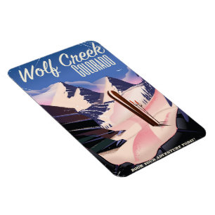 Wolf Creek Colorado Skiplakat Magnet