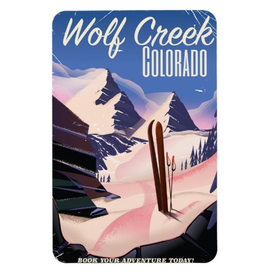 Wolf Creek Colorado Skiposter Magnet (Vertikal)