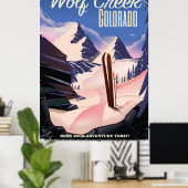 Wolf Creek Colorado Skiposter Poster (Heimbüro)