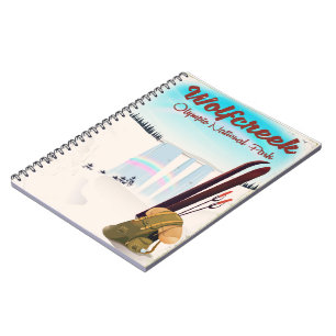 Wolf Creek Olympic National Park Travel poster. Notizblock