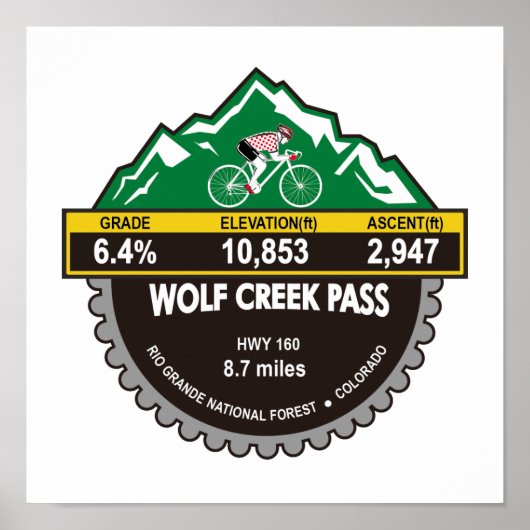 WOLF CREEK PASS- RIO GRANDE NF, CO -"BERG" POSTER (Vorne)