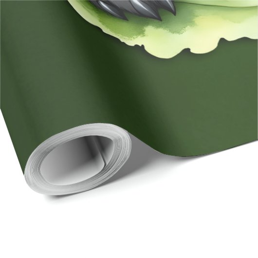 Wolf cub in the green: geschenkpapier (Rolleneckpunkt)