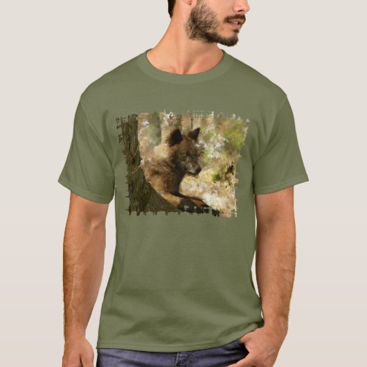 Wolf Cub Süße Tier Wolf-Lover T-Shirt (Vorderseite)