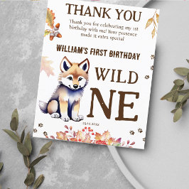 Wolf cub wilde ein Geburtstag Party Dankeschön Kar