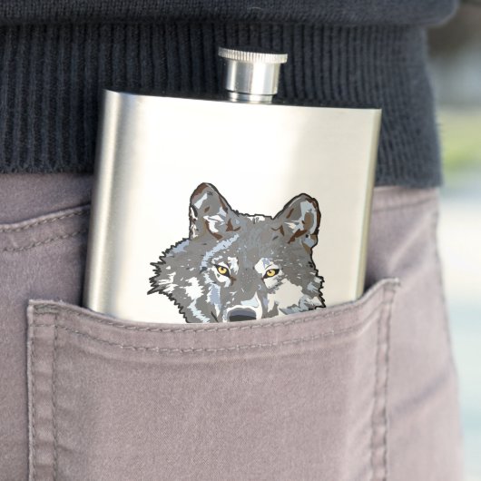 Wolf Custom Flask Flachmann (Beispiel)