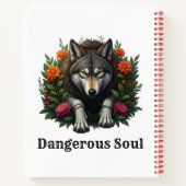 Wolf Dangerous Soul Notizblock (Rückseite)