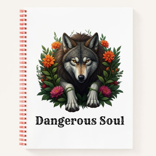 Wolf Dangerous Soul Notizblock (Vorderseite)