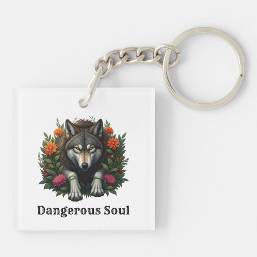 Wolf Dangerous Soul Schlüsselanhänger (Rückseite)