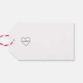 Wolf Danke, Rosa Babyparty-Geschenkanhänger Geschenkanhänger (Rückseite Horizontal)