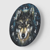 Wolf Decorative Wall Clock Große Wanduhr (Winkel)