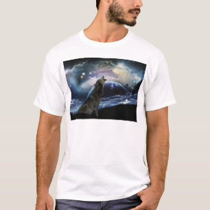 Wolf, der am Mond heult T-Shirt