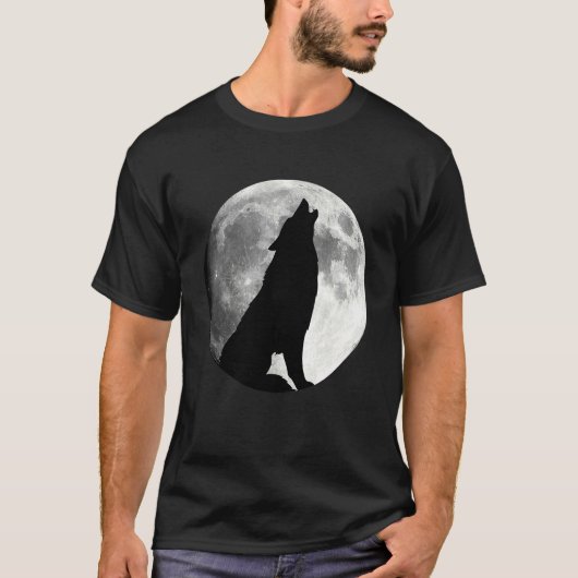 Wolf, der den Mondwolf anheult T-Shirt (Vorderseite)
