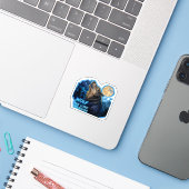 Wolf Der Einsame Krieger Aufkleber (Laptop mit iPhone)