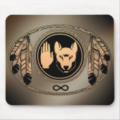 Wolf der ersten Nationen gibt Native Art Mousepad (Vorne)