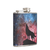 Wolf, der in der Galaxie heult Flachmann (Rechts)