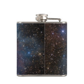 Wolf, der in der Galaxie heult Flachmann (Rückseite)