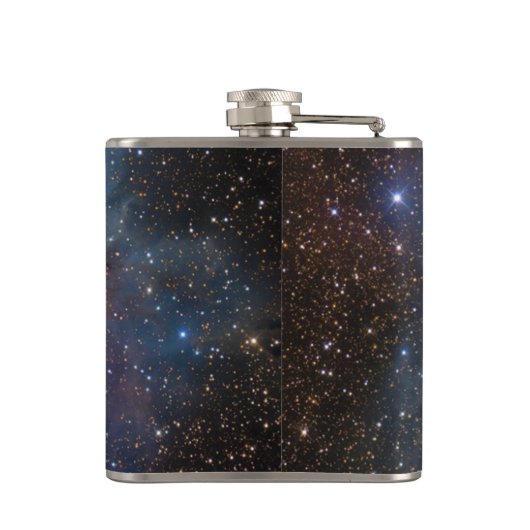 Wolf, der in der Galaxie heult Flachmann (Rückseite)