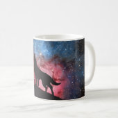 Wolf, der in der Galaxie heult Kaffeetasse (VorderseiteRechts)